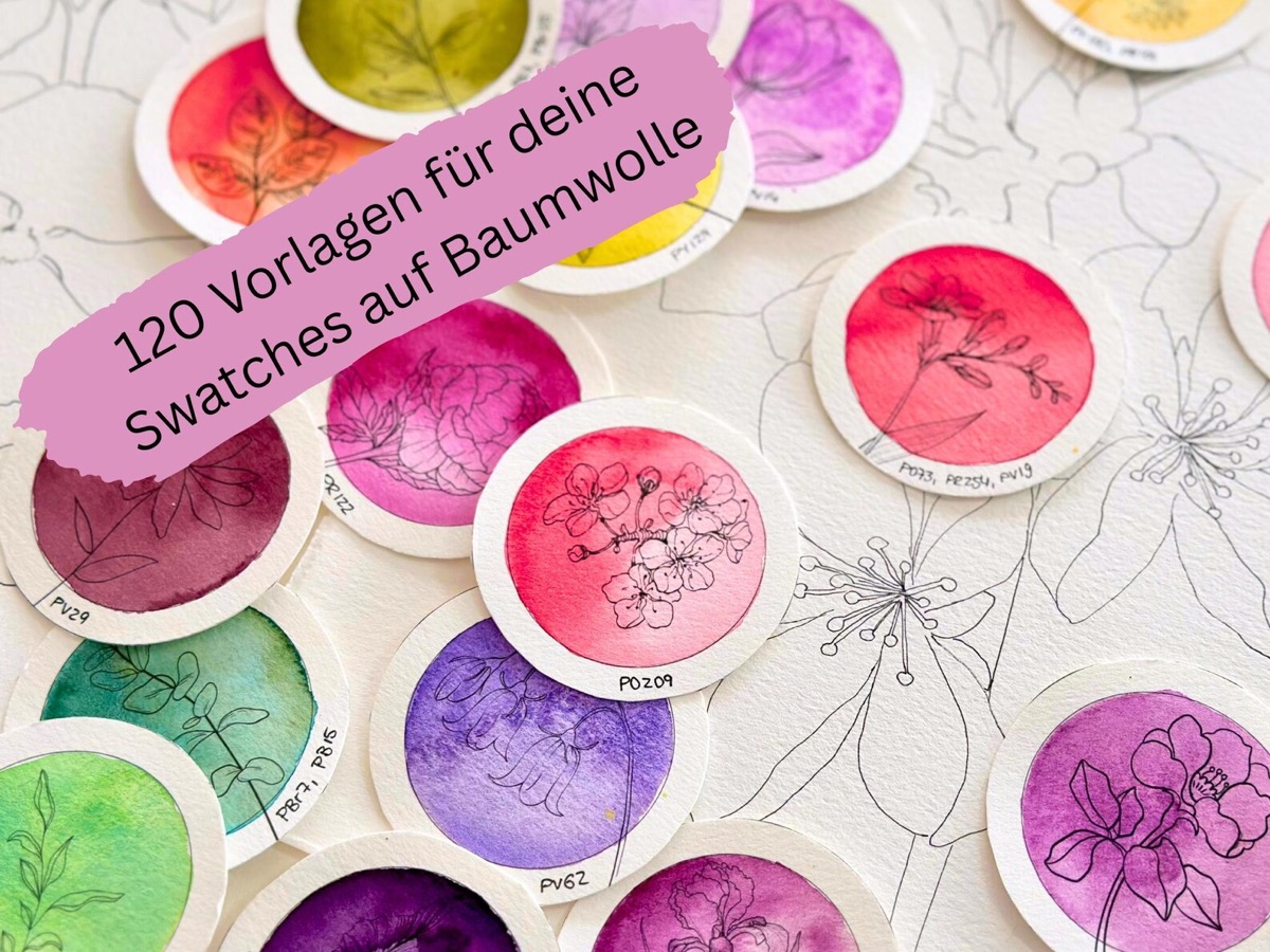 120 Vorlagen für deine Swatches auf Baumwolle