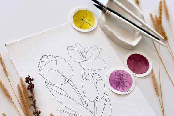 Aquarell-Vorlagen nutzen – warum sie kein Schummeln sind, sondern den Einstieg erleichtern